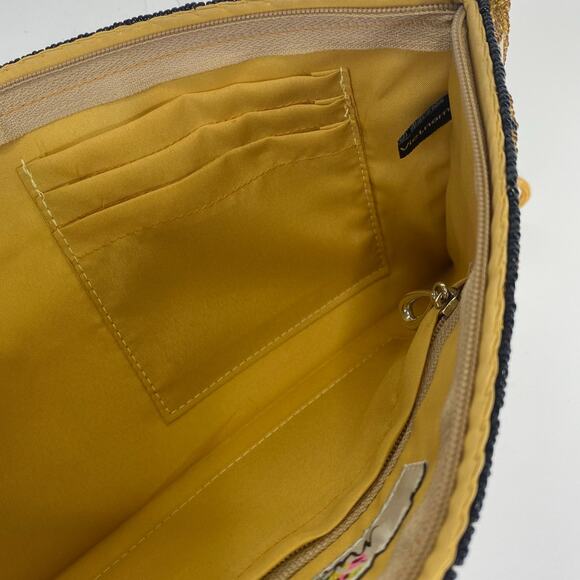 Vtg Y2K Mod By Design Mother of Pearl & Beaded Clutch Art Deco Evening Wristlet - Picture 6 of 8